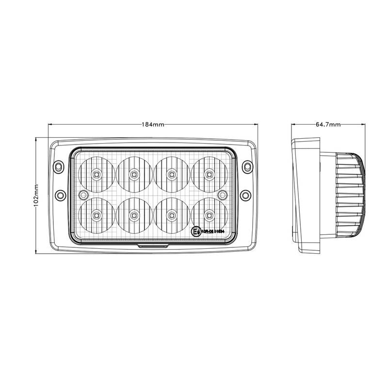 40w rectangle Agricultural Light  Embedded lamp